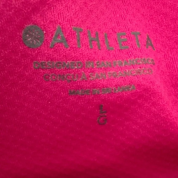 Like new! Athleta Exhale Ultimate Running Hot Pink Sports Bra Sz L - Picture 7 of 7